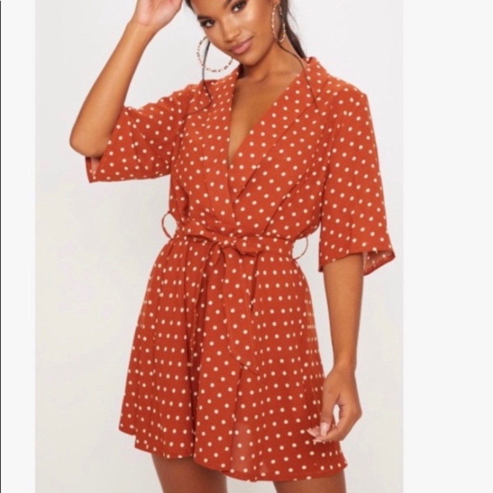 Polka Dot Orange Dress
